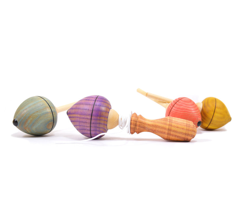 Pull String Wooden Spinning Top - Mader