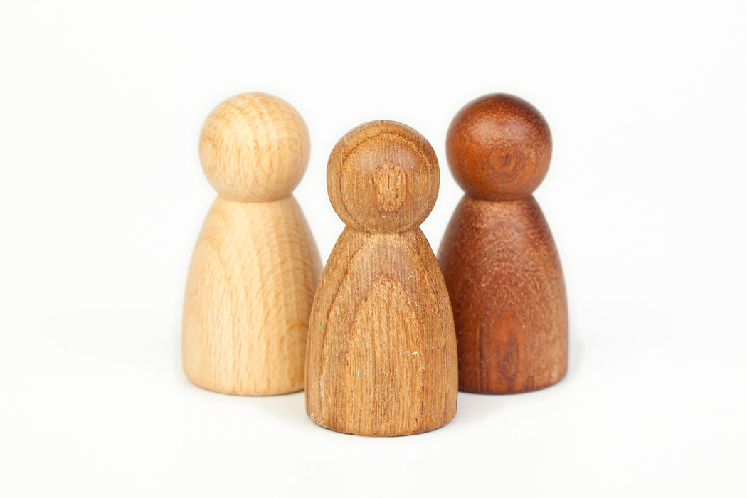 3 Nins - Natural wooden people people - Grapat