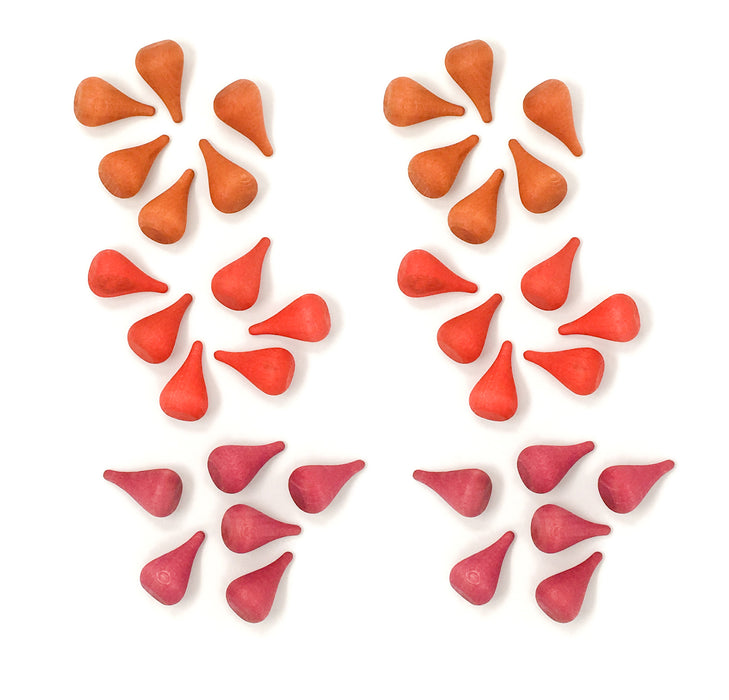 Mandala Pieces – 36 Red Fire Cones – Loose Parts - Grapat