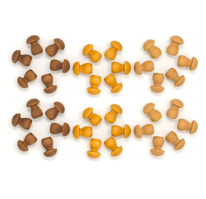 Mandala Pieces – 36 Little Mushrooms – Loose Parts - Grapat