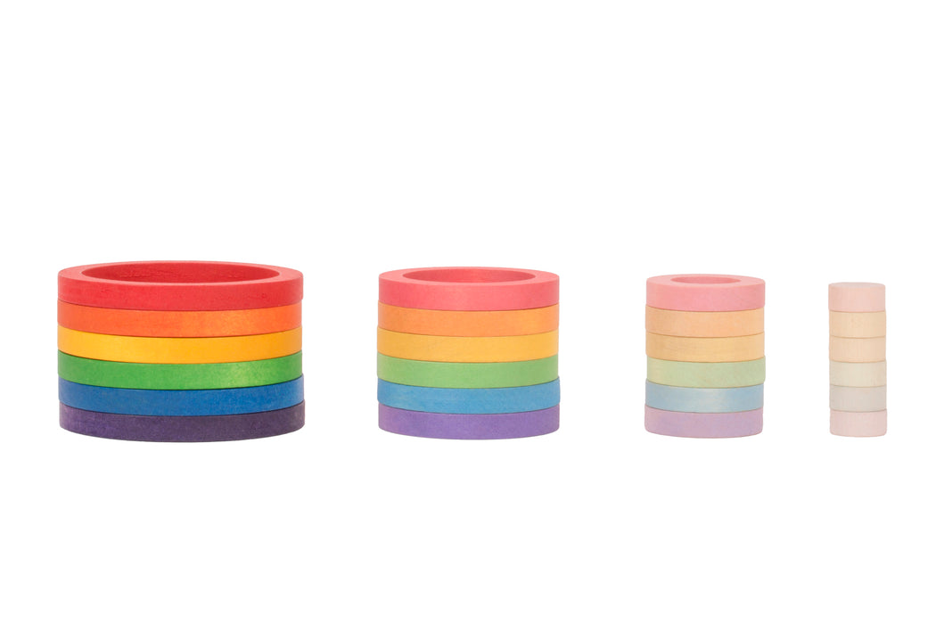 Gradient Rainbow Nesting Rings – 24 Piece Set – Grapat