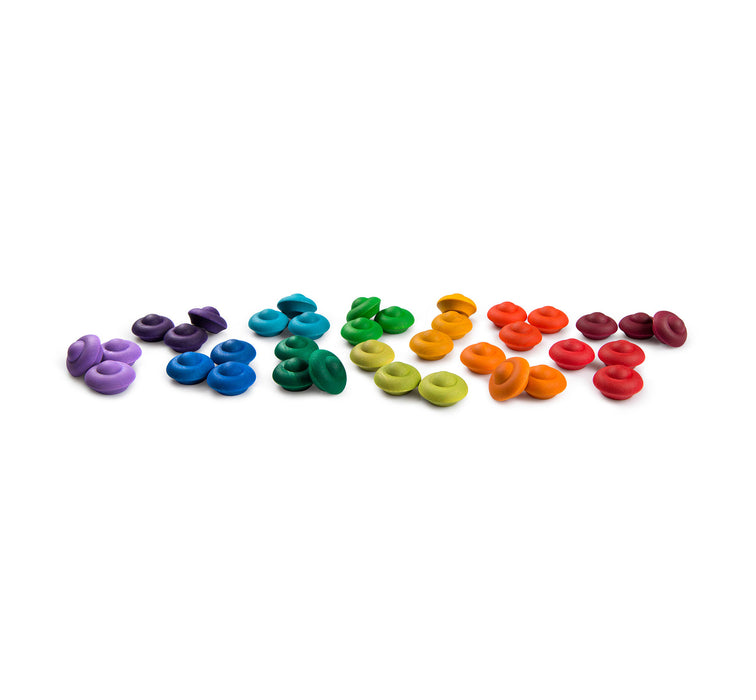 Mandala Pieces – 36 Rainbow Flower – Loose Parts - Grapat