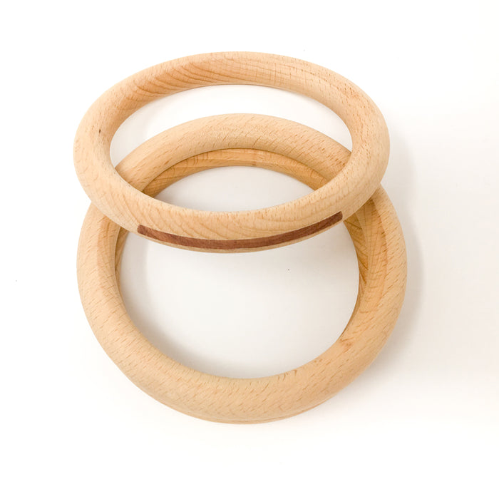 3 Grapat Wooden Hoops (Large) - Natural Rings