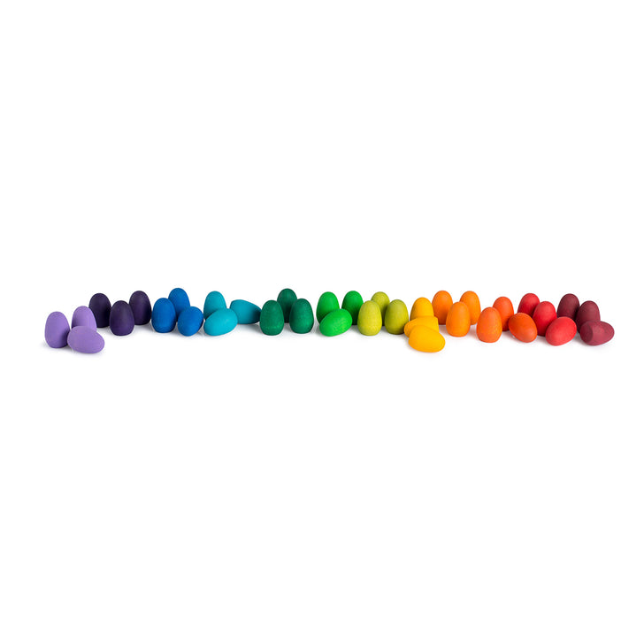 Mandala Pieces – 36 Rainbow Eggs – Loose Parts - Grapat