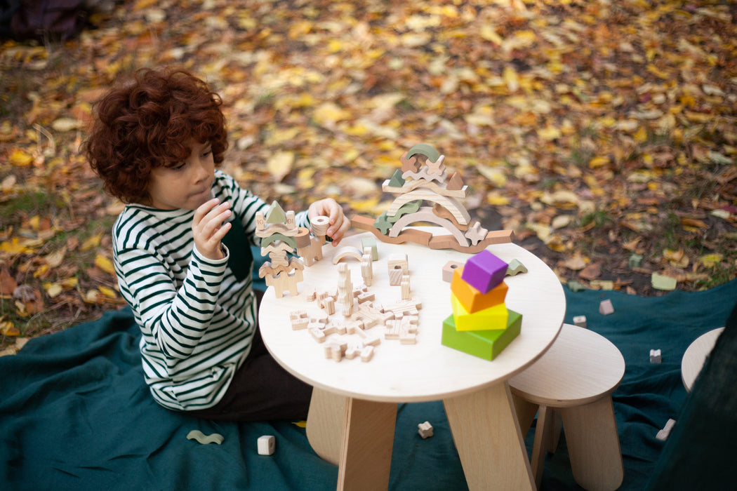 Creative Balancer - Wooden Shape Balancing Game- Multicolored – BABAI Toys