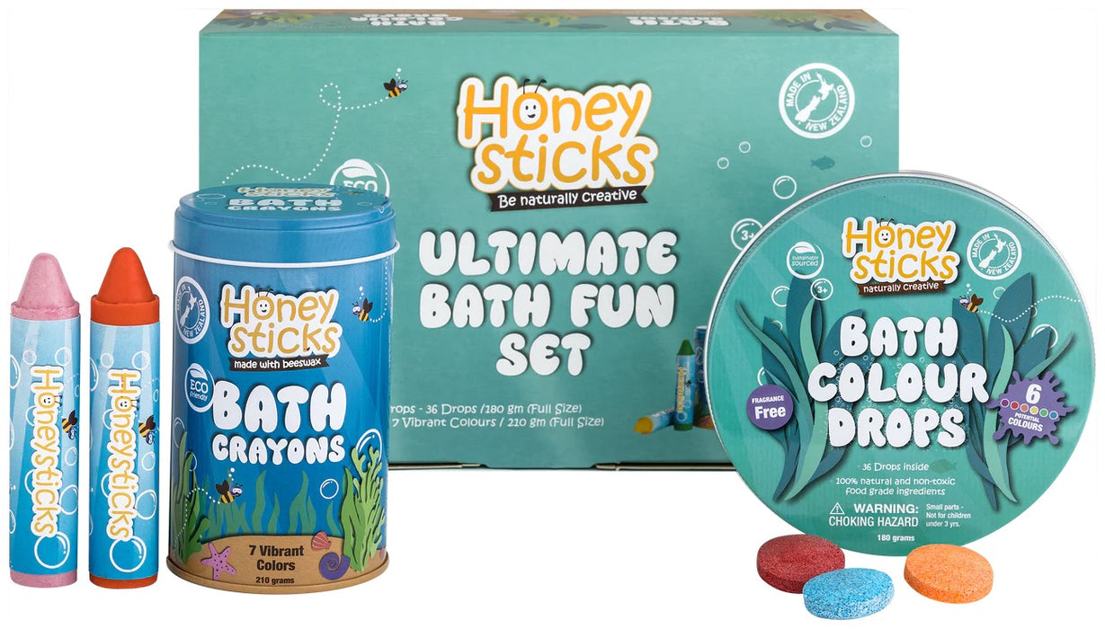 Honeysticks Bath Color Tablets for Kids - Non Toxic Bathtub Drops Made with  Natural Ingredients and Food Grade Color - Fragrance Free - Fizzy