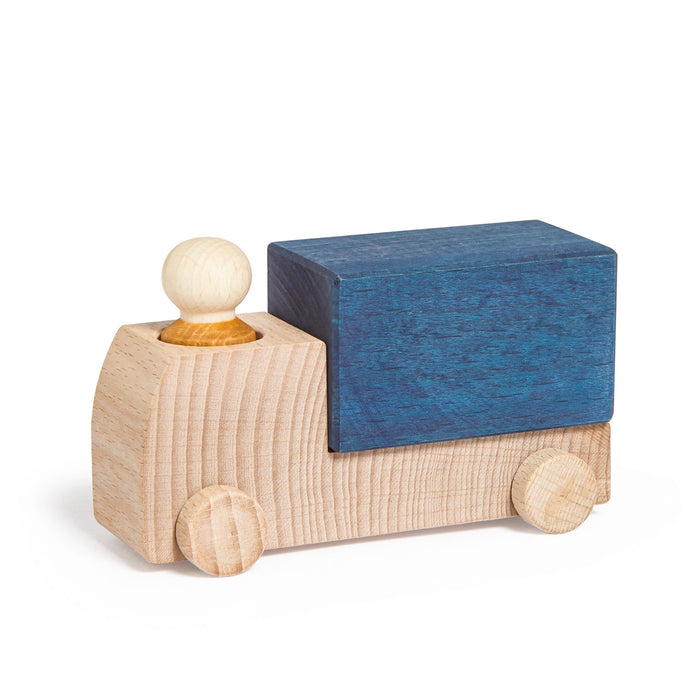 Blue Truck Toy Car with Peg Person - Lubulona