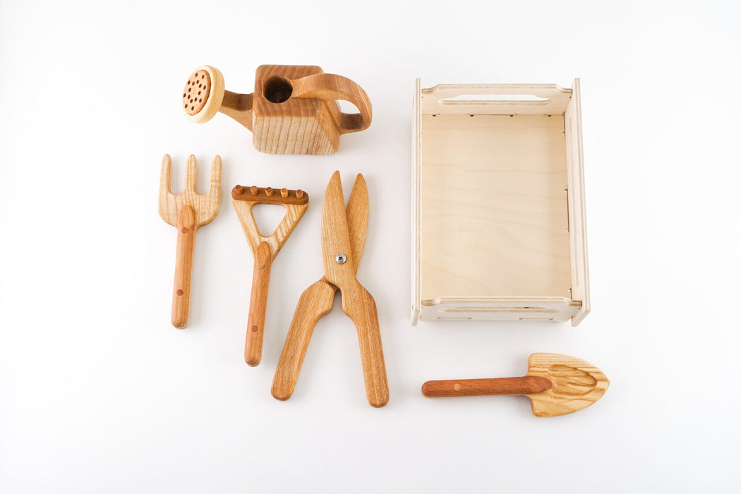 Handmade Wooden Pretend Gardening Set — Oak Ever - Main Image