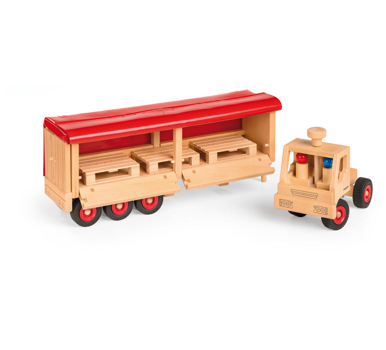 Semi-Truck and Trailer - Wooden Tractor-Trailer - Fagus
