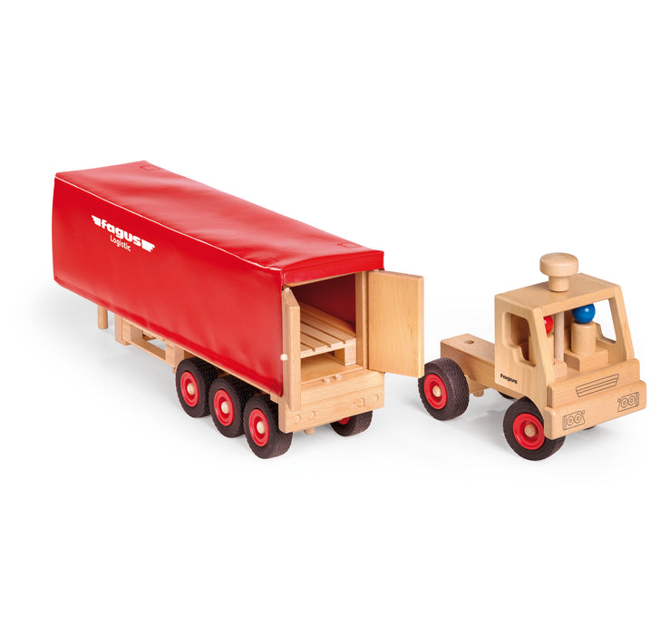 Semi-Truck and Trailer - Wooden Tractor-Trailer - Fagus
