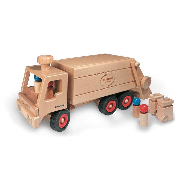 Wooden Garbage Truck - Trash Truck - Fagus