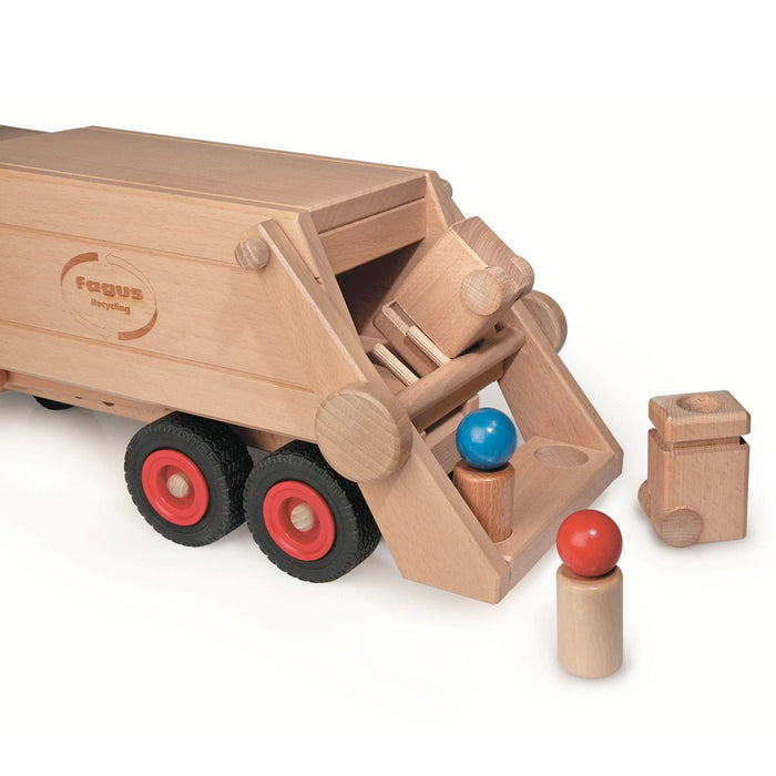 Wooden Garbage Truck - Trash Truck - Fagus
