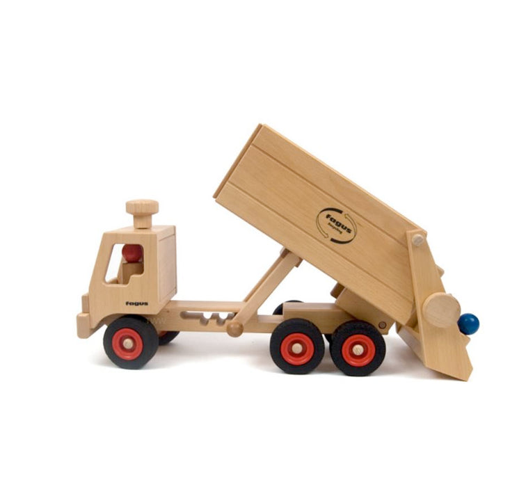 Wooden Garbage Truck - Trash Truck - Fagus