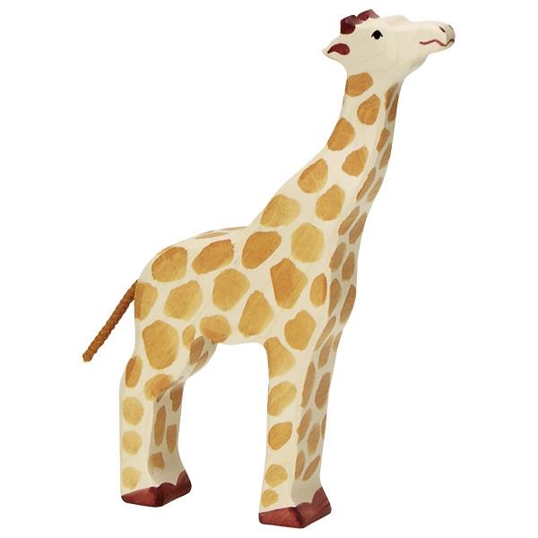 HOLZTIGER - Wooden Animal - Giraffe, Head Raised