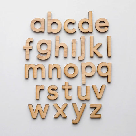 Wooden Alphabet Set • Montessori Movable Alphabet Upper & Lowercase Maple - Gladfolk