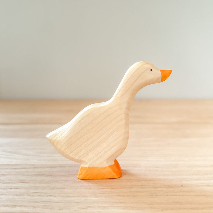 Goose Head Reaching Up - Hand Painted Wooden Animal - HolzWald