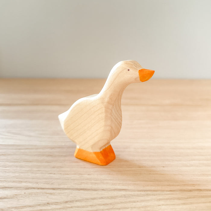 Goose Head Reaching Up - Hand Painted Wooden Animal - HolzWald