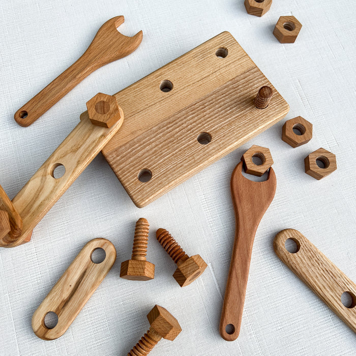 Handmade Montessori Nuts and Bolts Constructor Set