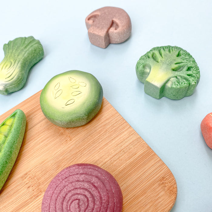 Outdoor Play Veggies – Play Food Made from Stones