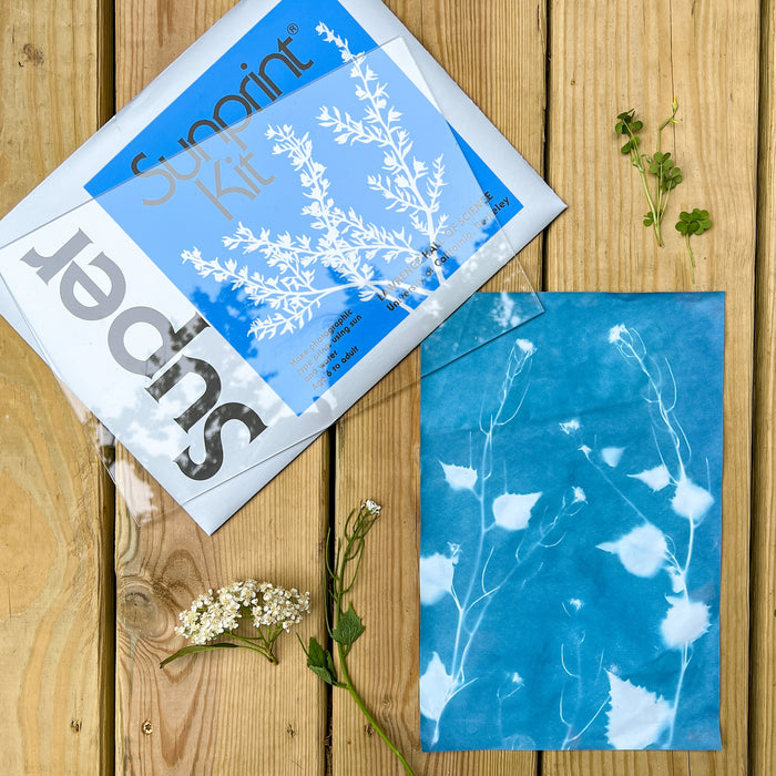 Sunprint Kit - Sun Printing Craft Kit - Cyanotype Paper Nature - Large