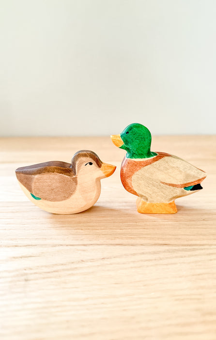 Male Duck  - Hand Painted Wooden Animal - HolzWald