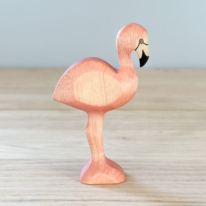 Flamingo  - Hand Painted Wooden Animal - HolzWald