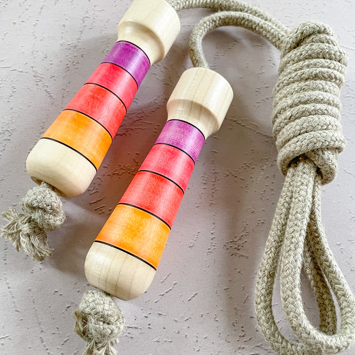 PRO Leather Jump Rope Wooden Handles