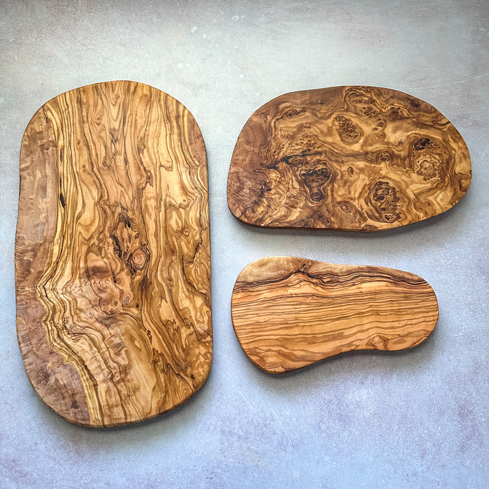 Olive Wood Live Edge Boards - Play Dough Boards - Hardwood Sensory Board (3 sizes available)
