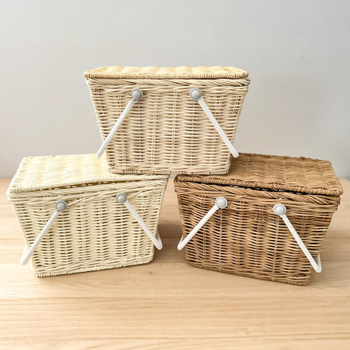 Ochine 2 Pack Wicker Baskets, Wicker Storage Baskets, Woven