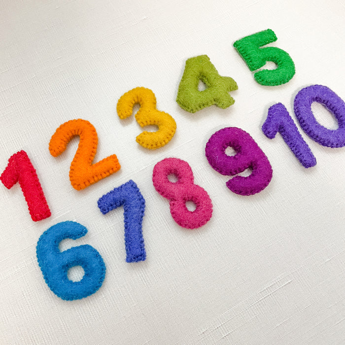 1 - 10 Felt Numbers - Bright Colors
