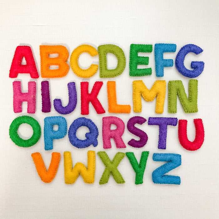 Felt Uppercase Alphabet - Bright Colors