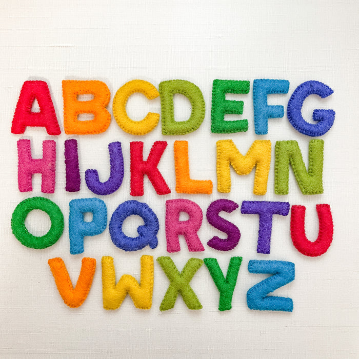 Felt Uppercase Alphabet - Bright Colors