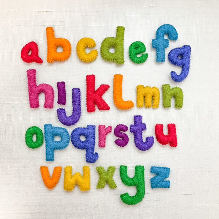 Felt Lowercase Alphabet Bright Colors — Oak Ever