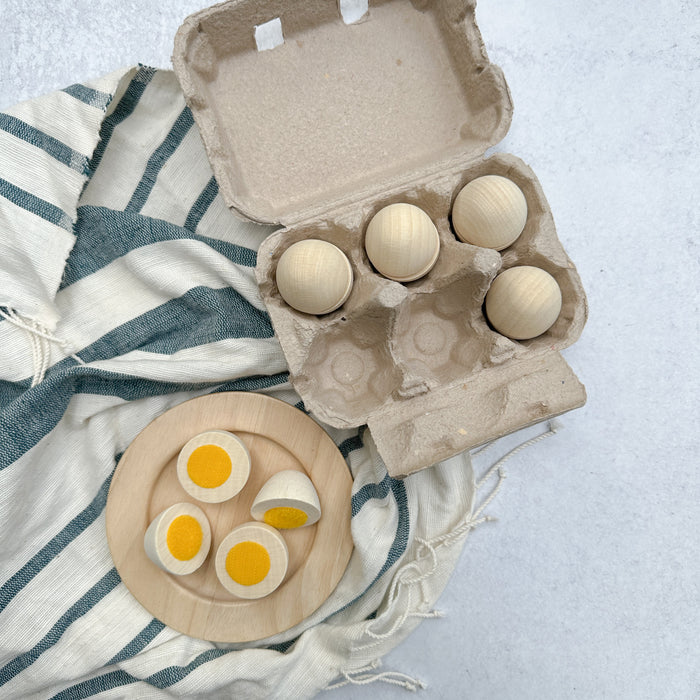 Wooden Eggs to Cut - Play Foods - Erzi