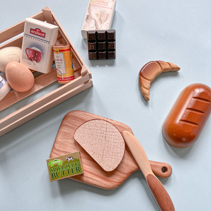 Wooden Baking Ingredients in a Crate - Play Foods - Erzi