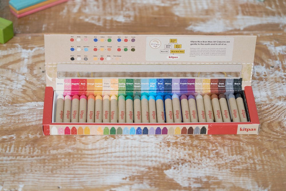 3-in-1 Water Soluble Crayon 12 Colors- Color Pencil, Wax Crayon