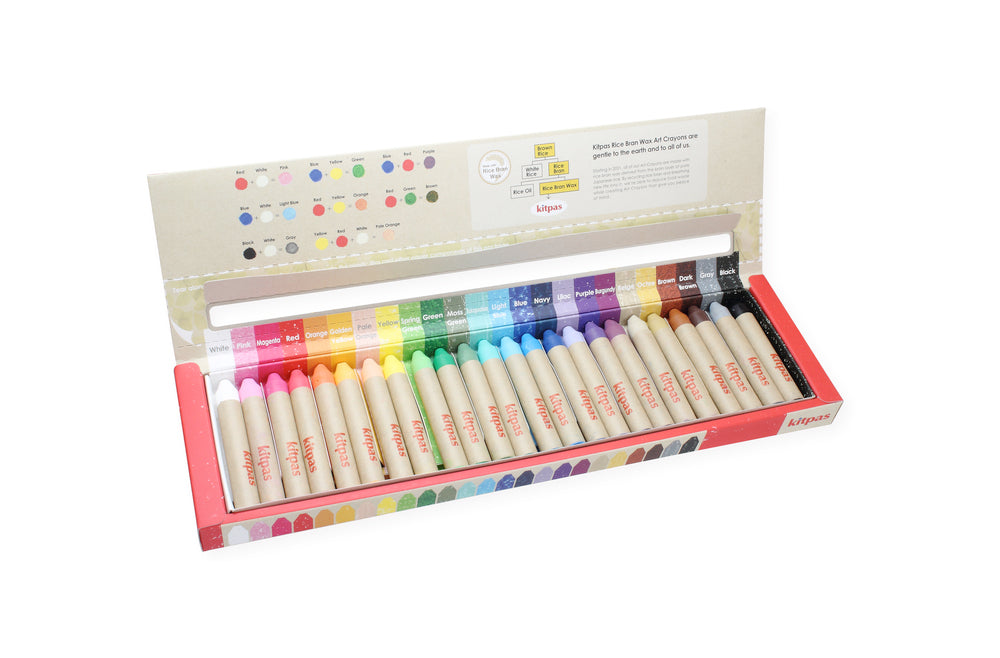 Kitpas Medium Stick Water Color Crayons - Rice Bran Wax - 24 colors — Oak &  Ever