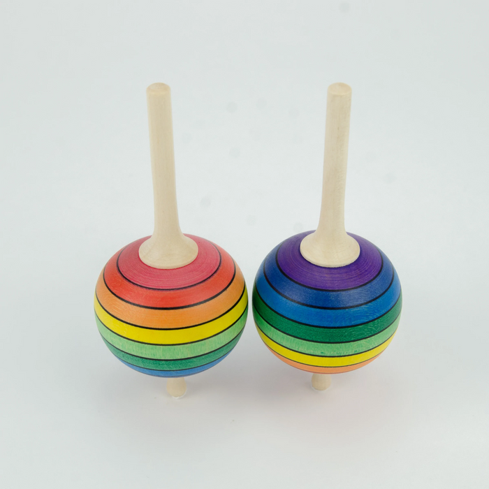 Lolly Spinning Top - Rainbow Wooden Spinning Top - Mader