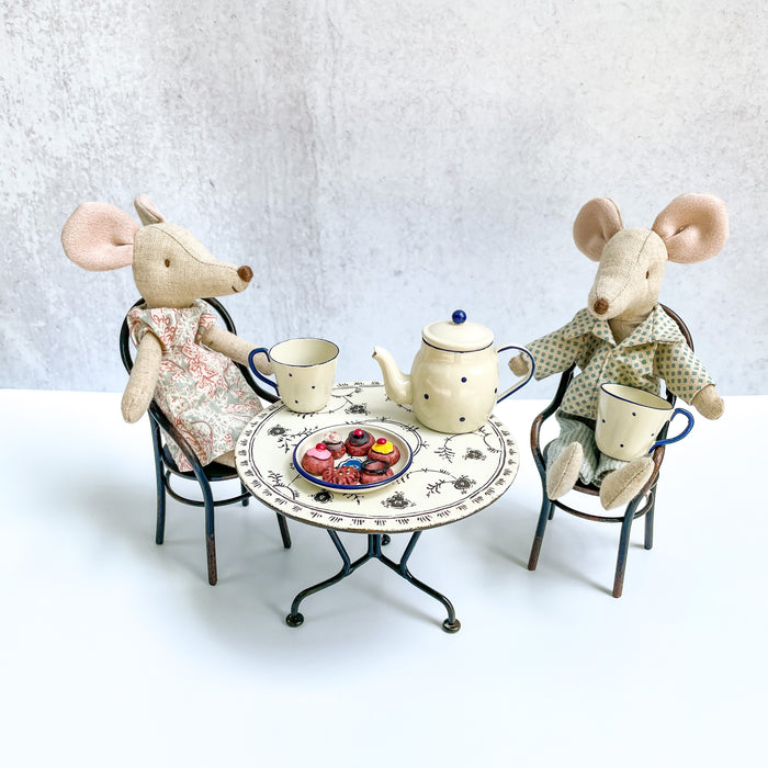 Mini Dining Table Set With Tea & Biscuits for two - Maileg