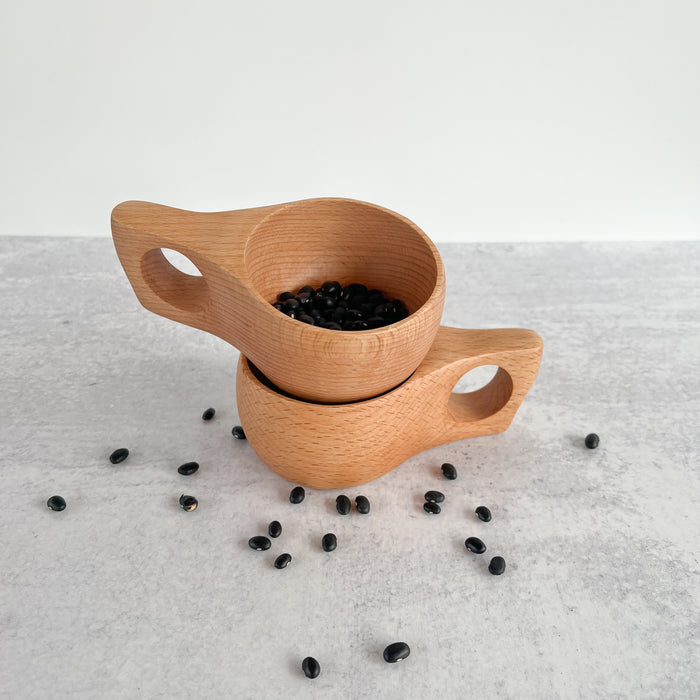 Wooden Pouring Cups Set - Natural Playbox