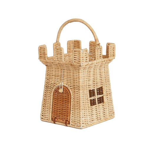 House-shaped Rattan Wicker Basket Kids Bag or Room Decor 