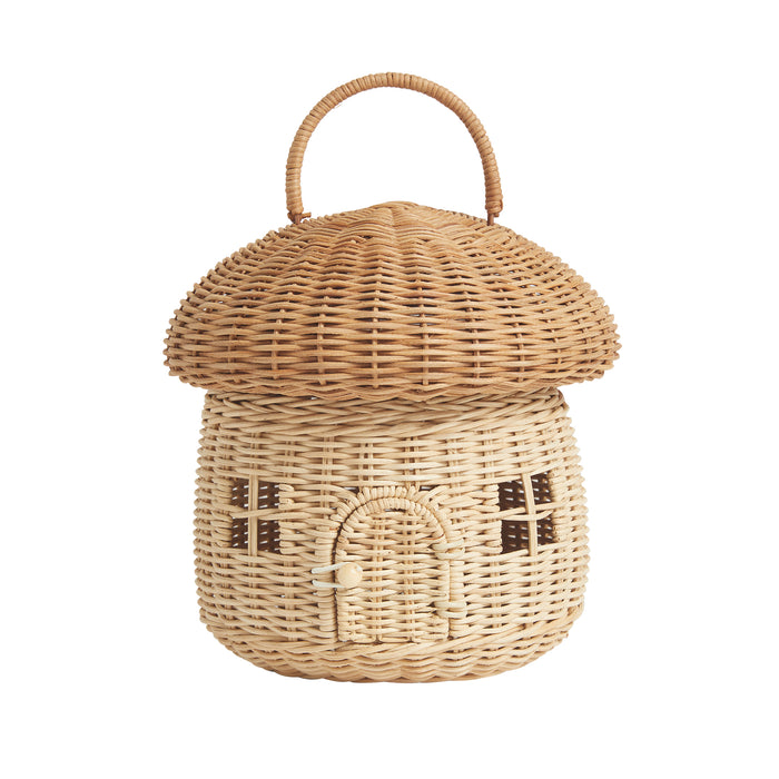 Rattan Mushroom Basket -  natural - Olli Ella