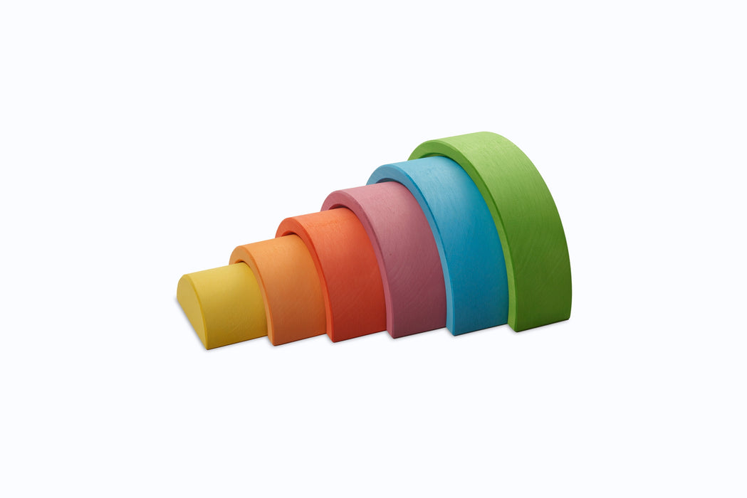Ocamora - 6 Piece Rainbow Stacker - Green