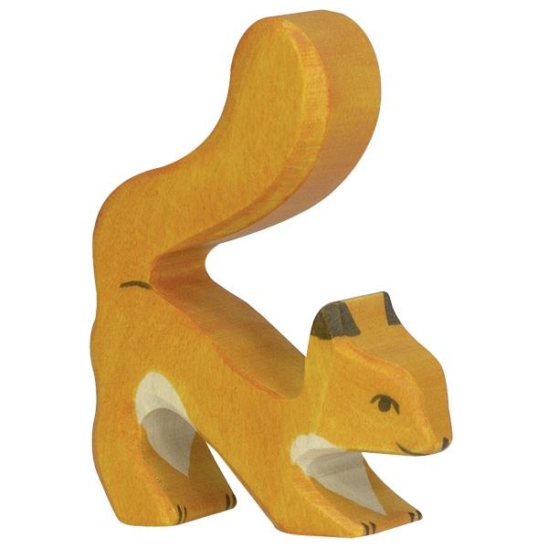 HOLZTIGER - Wooden Animal - Orange Squirrel