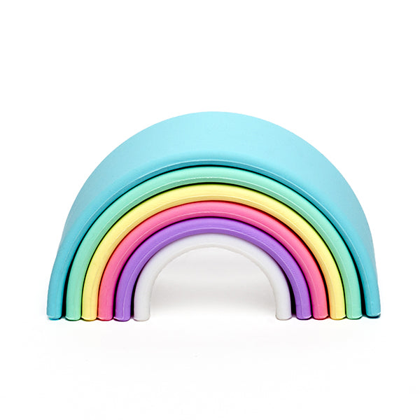 Small Pastel Rainbow - Dena Toys - Silicone BPA-free Rainbow