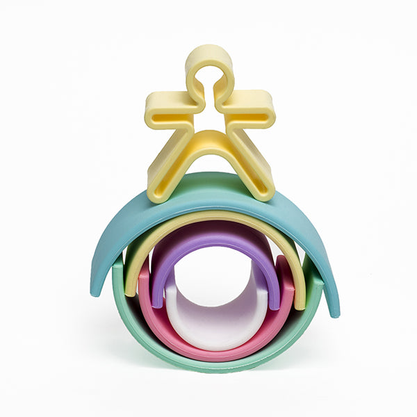 Small Pastel Rainbow - Dena Toys - Silicone BPA-free Rainbow