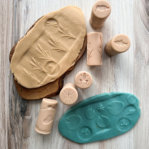 Bisque Stamps for pottery polymer PMC play doh by chARiTyelise