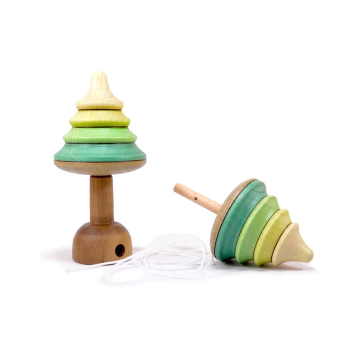 Pull Off String Tree Spinning Top - Wooden Spinning Top - Mader