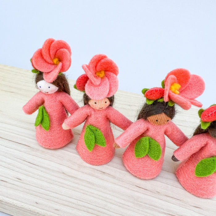 Spring Fairy - Flowering Quince Flower Hat Fairy  - Ambrosius Flower Fairies