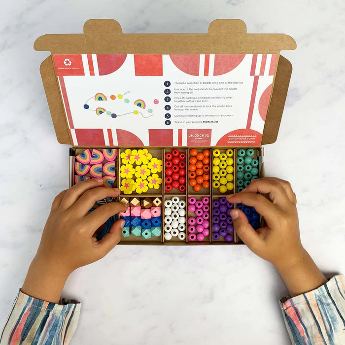 Let's Make DIY Bracelet Making Kit Beads Toys Beaded Children's